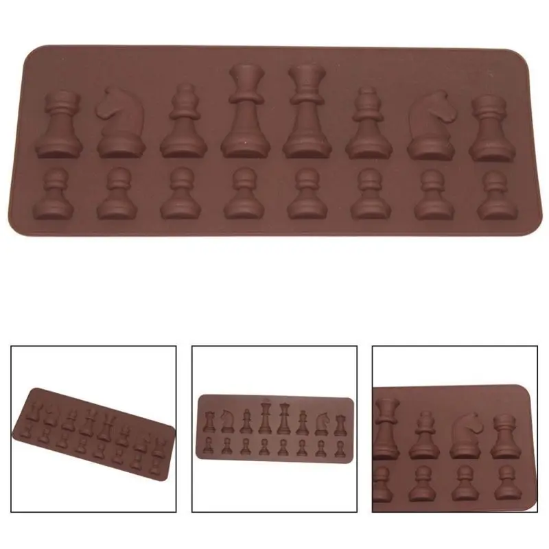 3D International Chess King Queen Knight Rook Pawn Bishop Single-Sided Fondant Cake Chocolate Molds for Kitchen Baking 3D International Chess King Queen Knight Rook Pawn Bishop Single-Sided Fondant Cake Chocolate Molds for Kitchen Baking