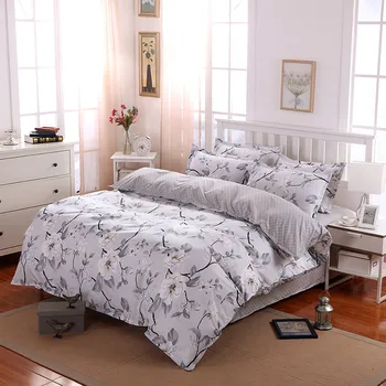

Fashion Flowers bedding sets luxury bed linen Simple Style duvet cover flat sheet Bedding Set Nightmare before Christmas