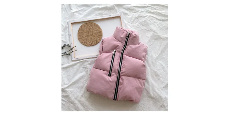 Velour Sleeveless Long Solid Boys Warm Jackets For Girls Winter Vests Kids Outerwear Tops Clothing Baby Zipper Cotton Vest Girls (12)