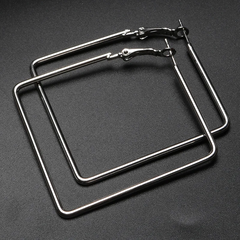 

Steampunk Silver/Gold Color European Exaggerated Big Hoop Earrings Simple Style Romantic Cute Earring Fashion Jewelry Oorbellen