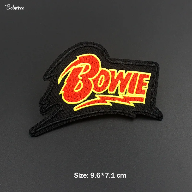 

Rock Band Name David Bowie Patch Iron on for Clothing Embroidered Applique Badges for Jacket Jean Stickers Patchwork