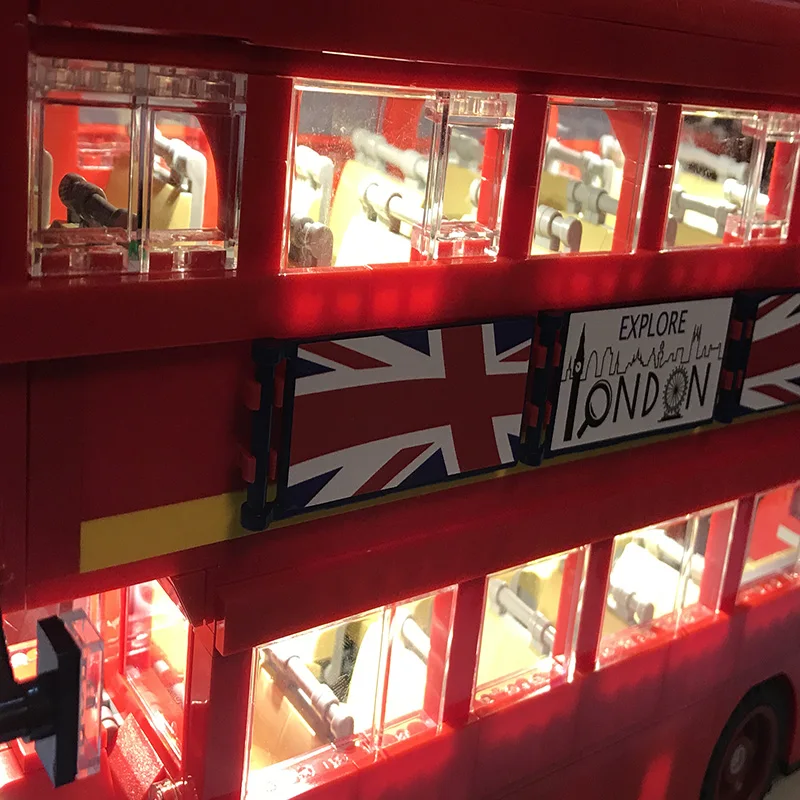 Led Light Set For Lego technic 10258  London bus bricks set Compatible 21045 Blocks Toys technic London buses Lighting Set       (6)