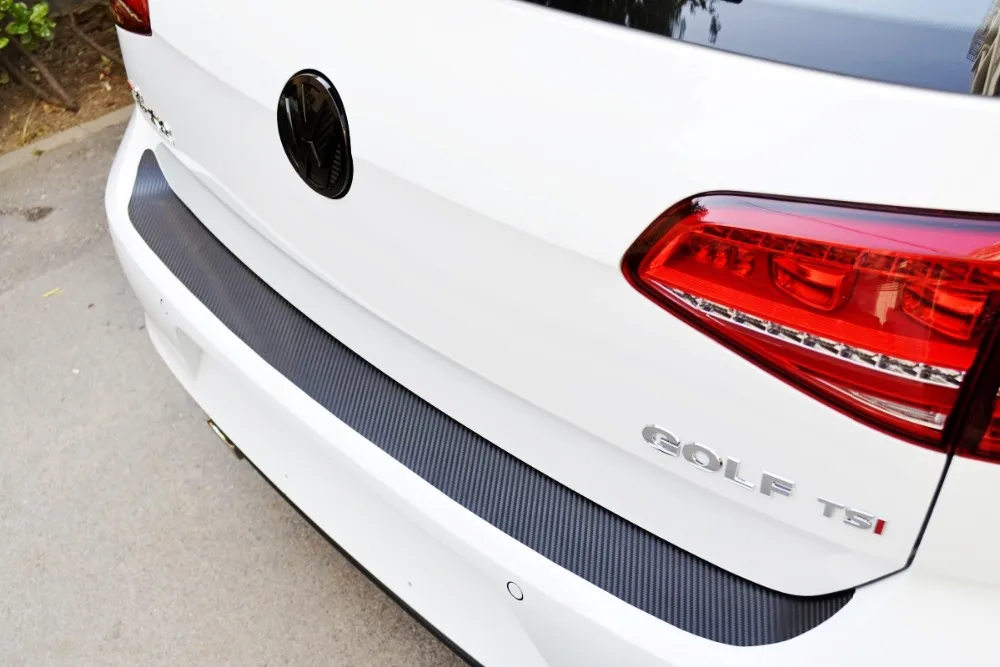 Защита заднего бампера из углеродного волокна наклейка и наклейки для автомобиля-Стайлинг для Volkswagen VW Golf 6 MK6 GTI аксессуары