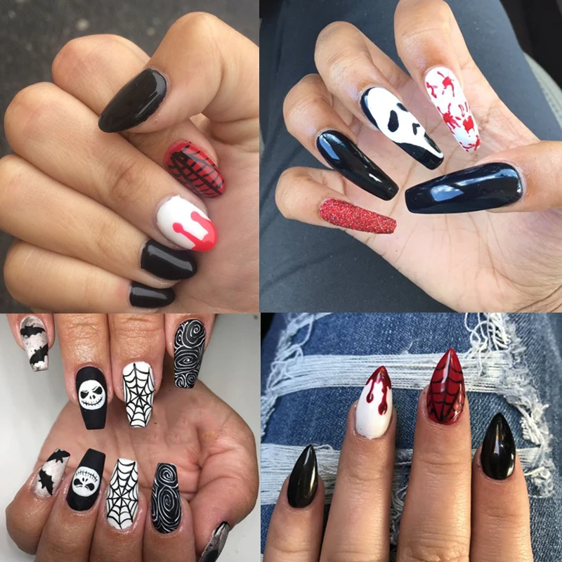 Mshare Halloween Nail Art Diy Gel Polish Lacquer Set 4pcs Lot 10ml Nails Gel Varnish Fashion Color Uv Led Soak Off 2018 New Nail Gel Aliexpress