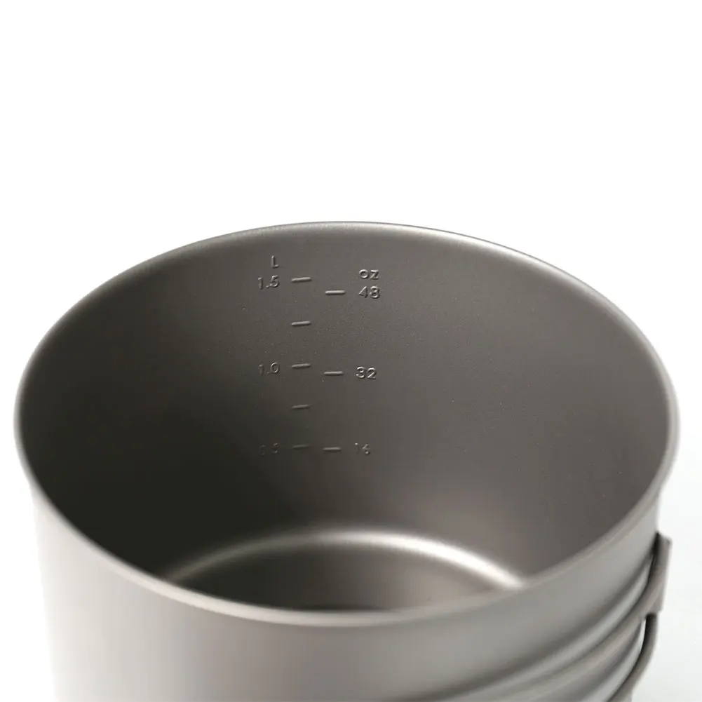 Acampamento ao ar Set com Punho Toaks Ckw 1600 Titânio Pan Livre Caminhadas Panelas Mochila Cozinhar Picnic Bacia Pot Pan Dobrado 9 Cheap Louça para ar livre