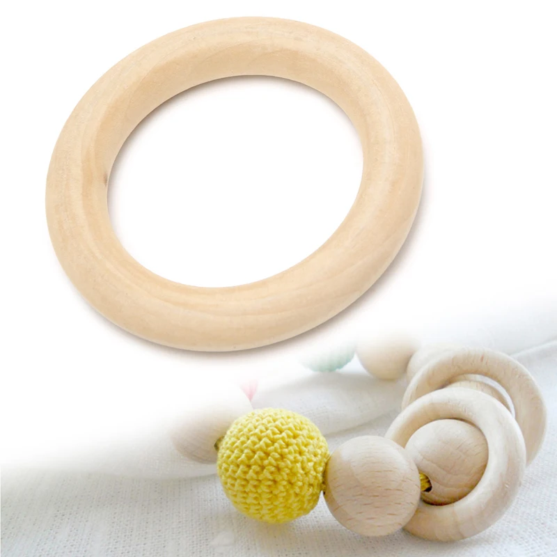 

1pcs 10cm DIY Wooden Circles Beads Connectors Rings Beads Lead-Free Natural Wood