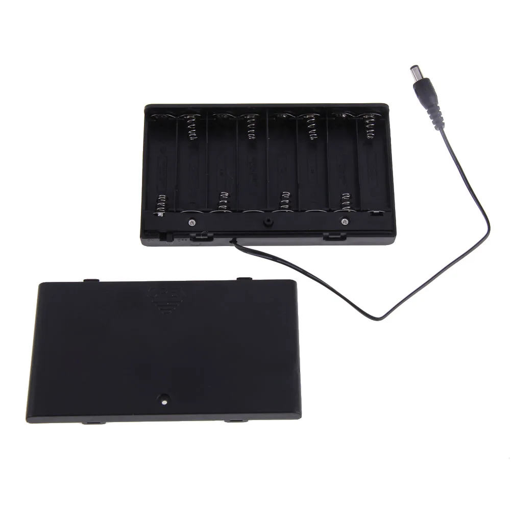 8 Cells AA Battery Holder Box 12V External Power Source Solderless DIY