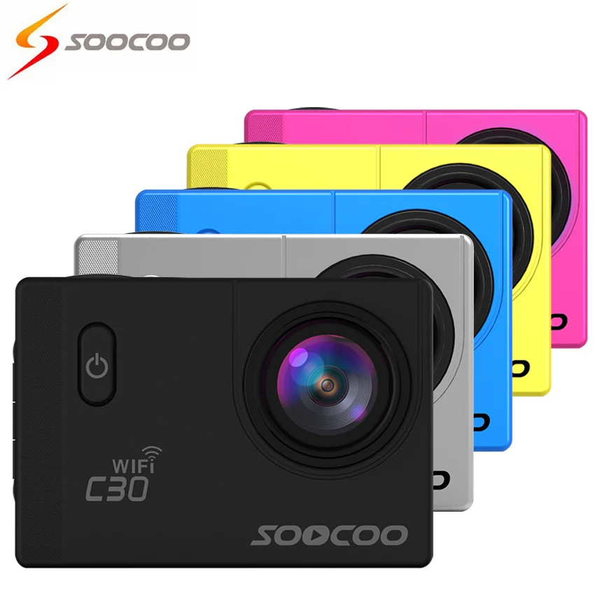 Portable SOOCOO C30 4K Gyro Wifi Action Sport Camera Adjustable Viewing angles(70-170 Degrees) 2.0 LCD Video Cameras deportiva