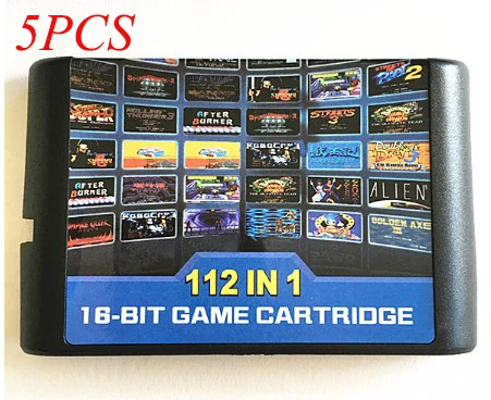 

5 PIECES /LOT 112 in 1 Game Cartridge 16 bit Game Card For Sega Mega Drive MD for Megadrive For Genesis console