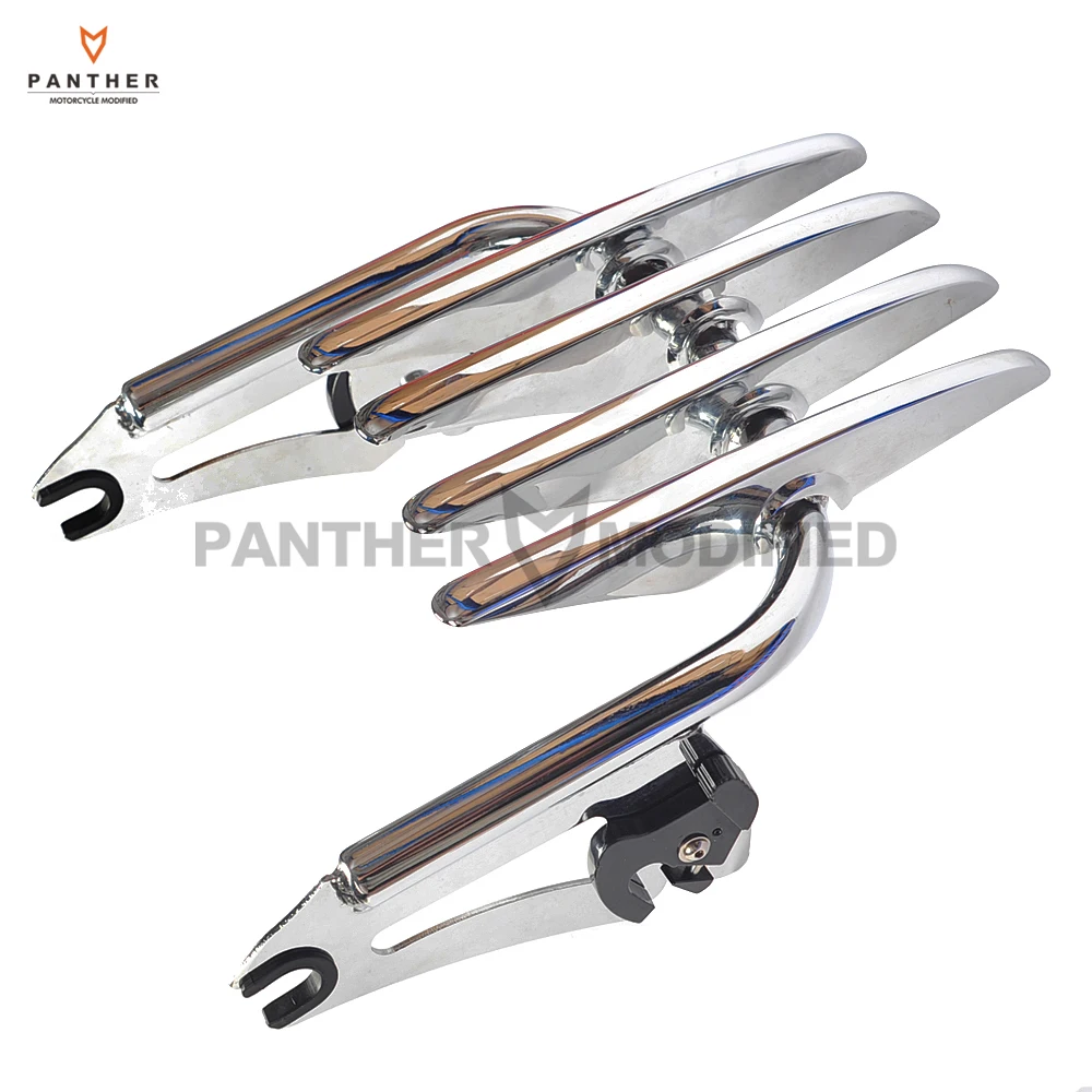 

Chrome Motorcycle Detachable Stealth Luggage Rack Case for Harley Touring Road King Electra Glide 2009-up