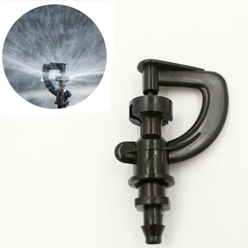 

200pcs/pack Automatic Irrigation Sprayer With 1/4" Barb Garden Micro Irrigation Sprinkler Greenhouse Rotating Nozzle M109
