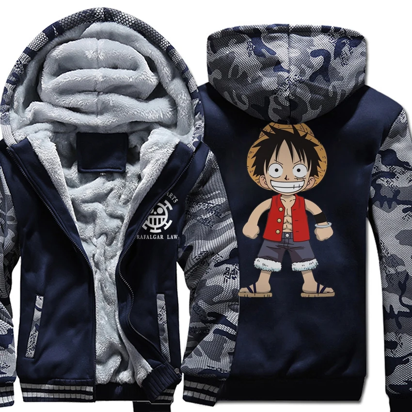 

Sweatshirts Men One Piece Amine Cartoon Monkey D Luffy Print Cute Hoody 2017 New Fashion Brand Thick Hoodies Tracksuit Harajuku