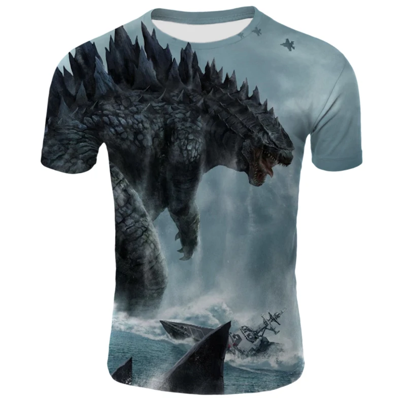 

movie Godzilla:King of the Monst t shirt men women 3D print fashion tshirt short sleeve streetwear casual summer tops t shirt