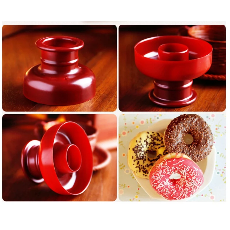 

Kitchen Plastic Goods Maker Bakery Bread Accessories Doughnuts Fondant Cake Cutter Kitchen Desserts Mold Mould Donuts