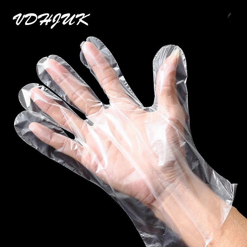 100pcs/Set Eco friendly Disposable Gloves One off Plastic Gloves For