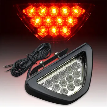 

F1 Style Universal Led Brake Stop Light F1 Style Triangle 12 LED Rear Tail Light Reverse Safety Strobe Lamp for Auto Motorcycle
