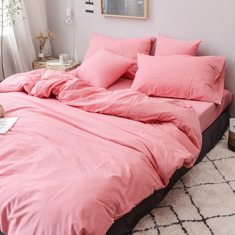 pink 3pcs duvet cover sets (1pcs duvet cover+2pcs pillowcase)/Wash