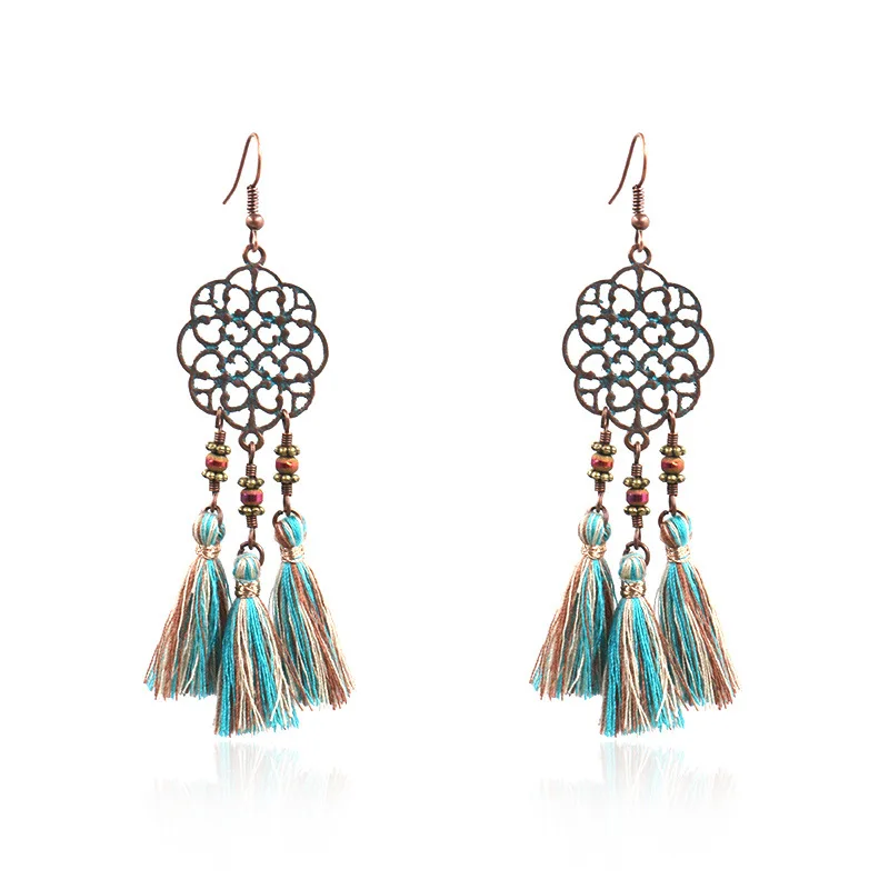 

Elegant Ethnic Boho Bohemia Vintage Tassel Earrings For Women Long Earrings Hanging Drop Dangle Earrings Fashion Jewerly Gifts