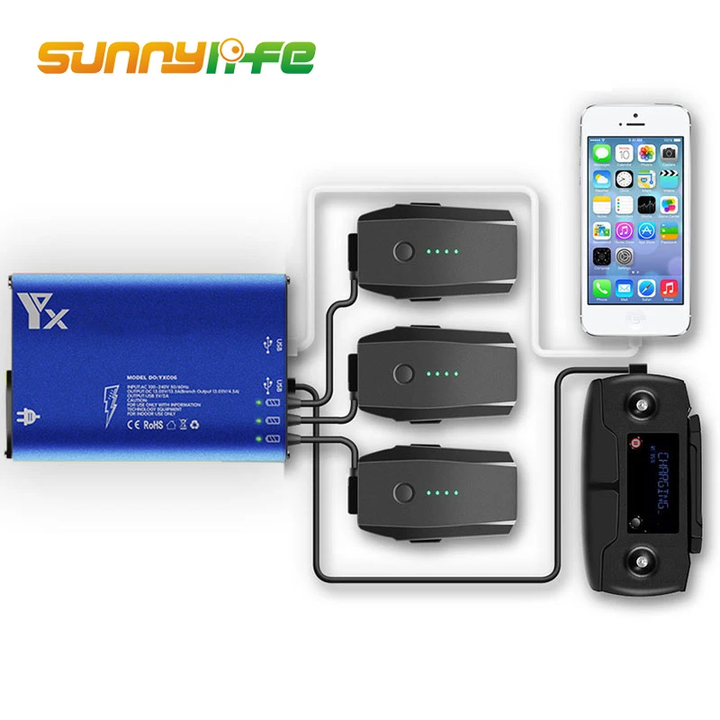 

Sunnylife for Mavic Pro 5 in1 Multi Battery Charging Hub Intelligent Battery Charger for RC DJI Mavic Pro Drone Accessories