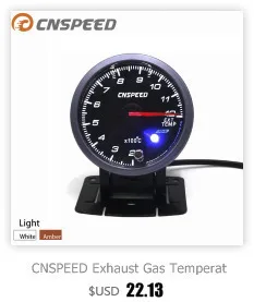 CNSPEED 60MM Black Face Car Auto Voltmeter 8-18 Volt Voltage Gauge With White& Amber Lighting Car meter/Auto Gauge