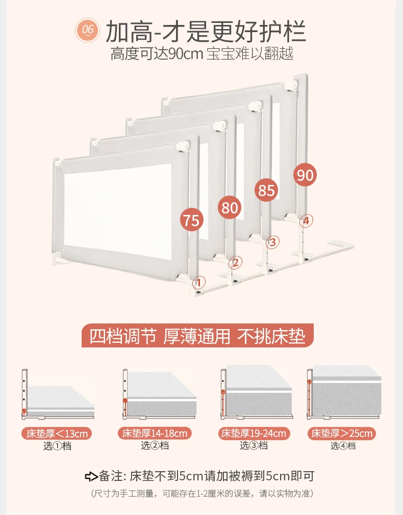 Детская кроватка ограждение детская небьющаяся кровать с загородкой 1,8-2 метров детская противоосенняя прикроватная перегородка хлопковая кровать