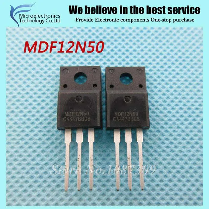 10PCS free shipping MDF12N50 12N50 TO 220F 500V 12A