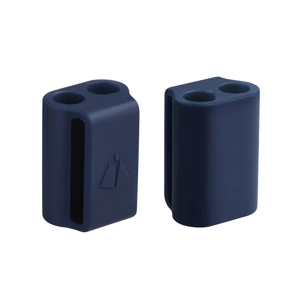 Силиконовый защитный чехол для наушников, защитный чехол, подставка для беспроводных Bluetooth наушников для AirPods, аксессуары для часов iWatch - Цвет: Blue B