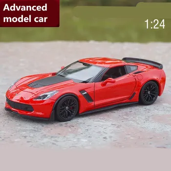 

High simulation corvette Z06 1:24 scale advanced alloy car toy,diecast metal model toy vehicle,collection model free shipping