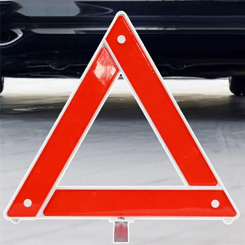 

Car Emergency Breakdown Warning Triangle Red Reflective Safety Foldable Parking Stander Stop Board Auto Cars Tripod Holder