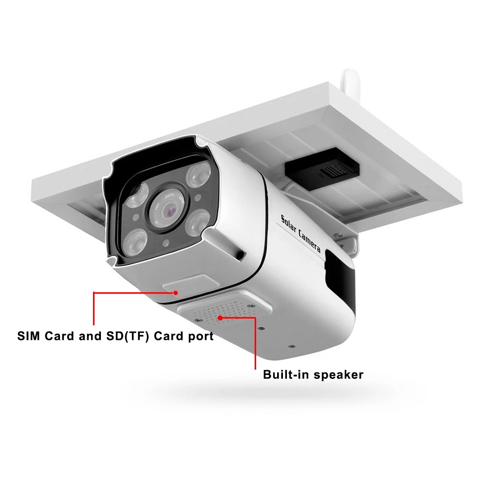 4G sim-карта Беспроводная ip-камера на солнечной батарейке 1080P HD Bullet Камера Безопасности ИК ночного видения на солнечных батареях CCTV камера наблюдения