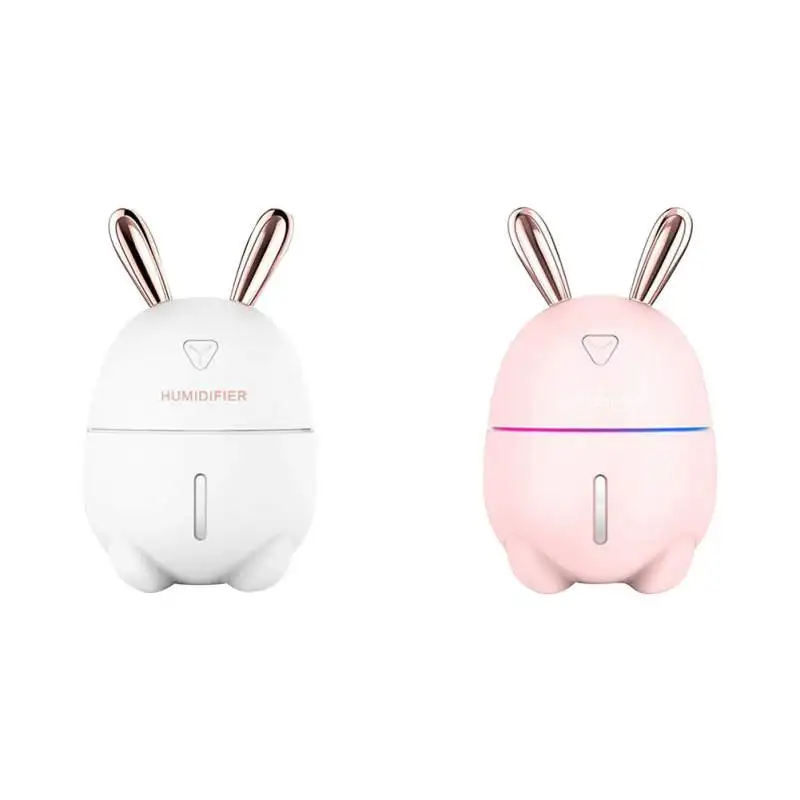 

300ml USB 3 In 1 Cute Rabbit Shaped Air Humidifier With LED Night Light Fan Aromatherapy Machine Spray 3 Functions-Humidifier