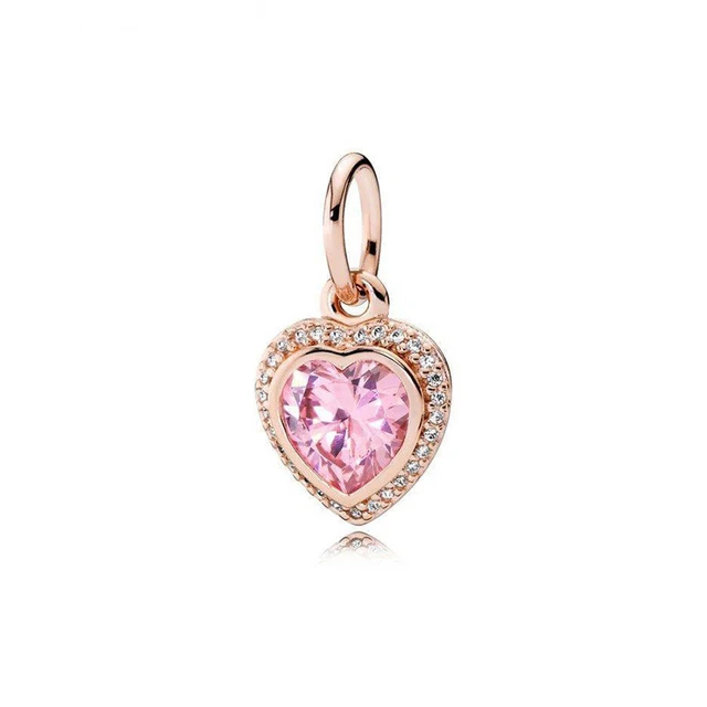 

SIENTO 100% 925 Sterling Silver 1:1 380366PCZ Rose gold Sparkling Love Heart Original Fashion Jewelry Free Shipping