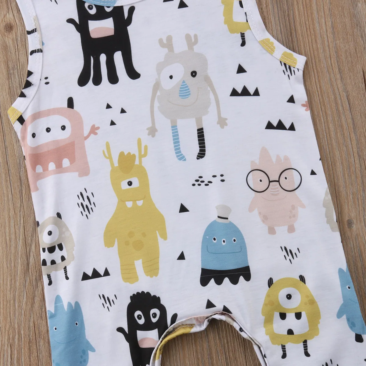 2018 العلامة التجارية جديد طفل الوليد الرضع طفل رضيع فتاة الكرتون رومبير بذلة Playsuit تتسابق الملونة الملابس أكمام Sunsuit