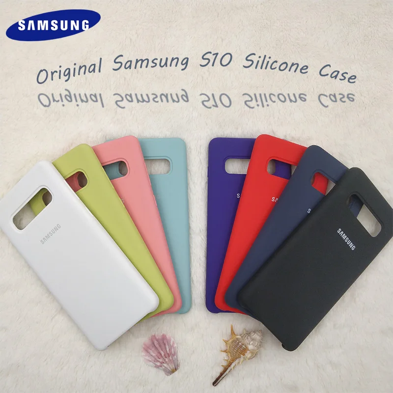 

Original Samsung Galaxy S10 Plus Liquid Silicone Case Silky Soft-Touch Finish Back Protective Cover For Samsung S10+ S10 E Lite
