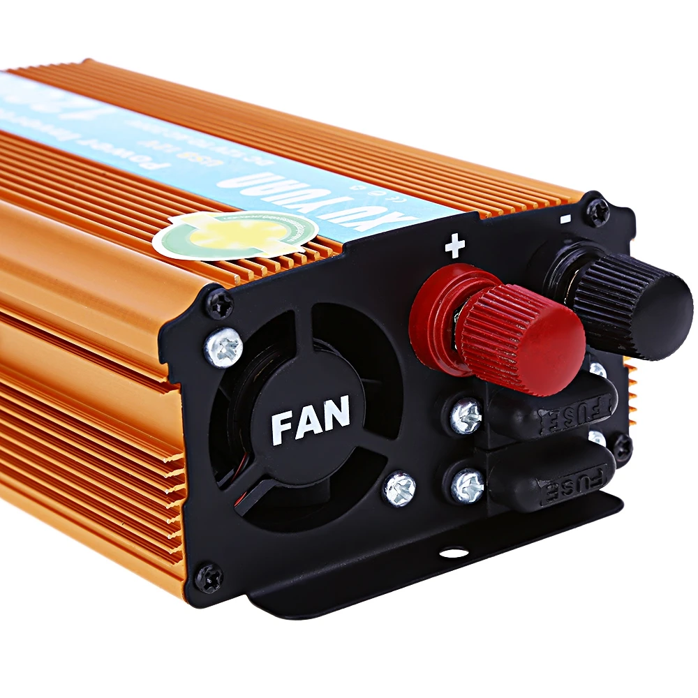 OllyMurs 1200W DC 12V к AC 220 V, чехол из алюминиевого сплава, антиоксидантный, прочный и прочный автомобильный инвертор XL-69