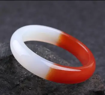 

Natural red agate Natural half red and white agate bracelets, beautiful jade bracelets