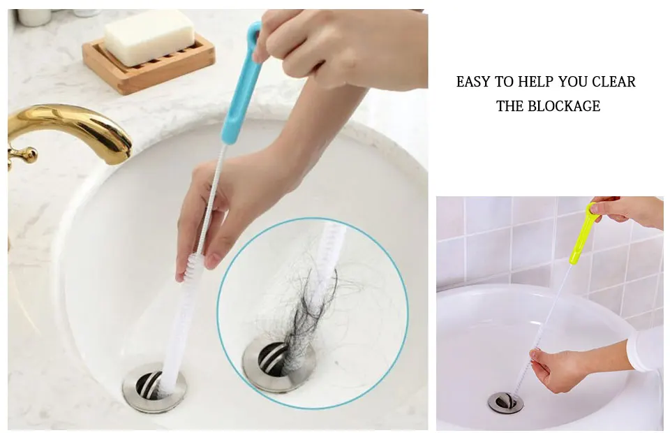 71cm Flexible Sink Drain Cleaner Toilet Sewer Tub Pipe Cleaning Tools Brush Home Bendable Hair Removing Drain Snake Dredge       (9)