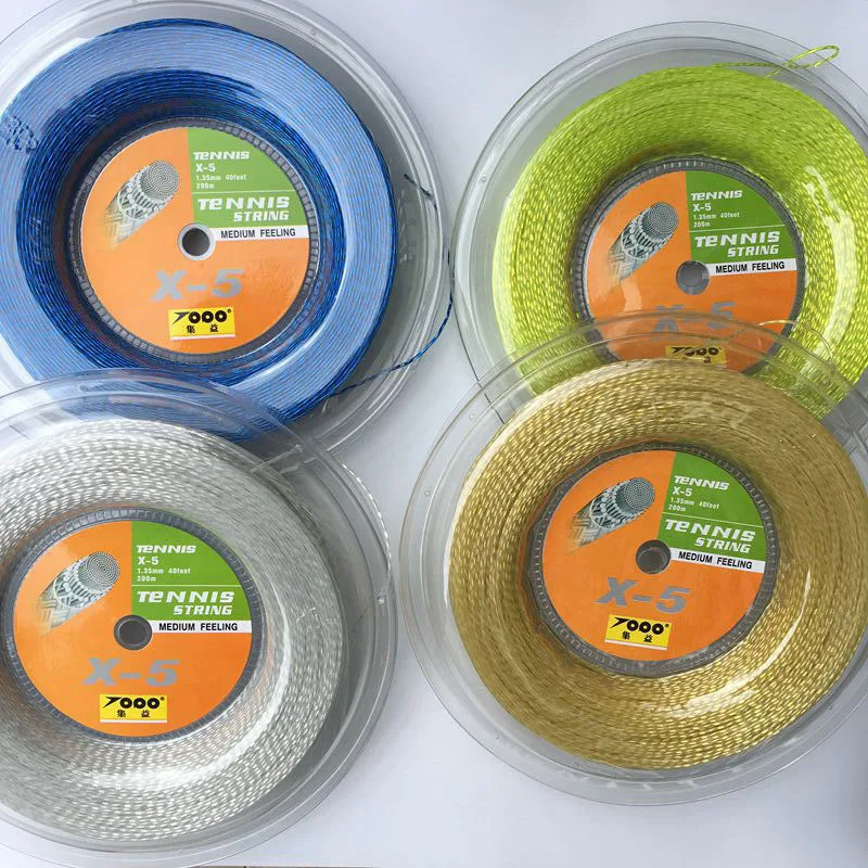 شحن مجاني توبو X5 تنس مضرب سلسلة 1.35mm مضرب تنس سلسلة بكرة 200 متر النايلون سلاسل