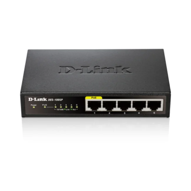 D-Link DES-1005P неуправляемый полный дуплекс питание по Ethernet (PoE) | Компьютеры и офис