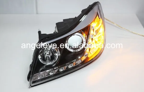 2010-2012 год для Skoda Octavia головной светильник s Angel Eye светодиодный передний светильник LD