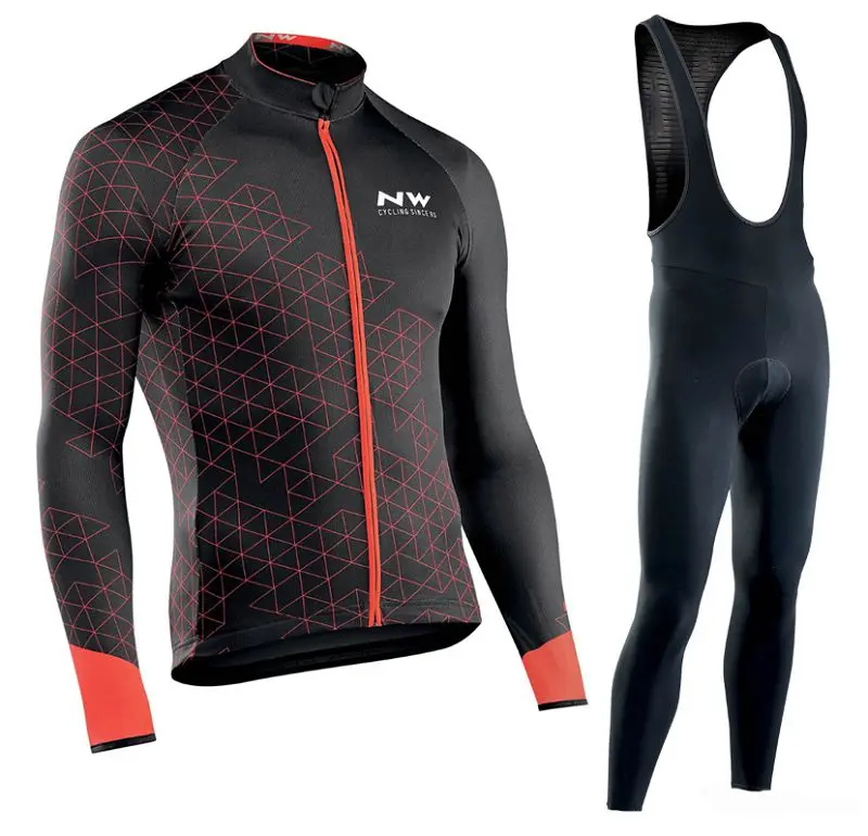 

NW 2019 Pro team Cycling Jersey Clothes autumn Northwave men's long sleeve suit Breathable outdoor riding bike MTB clothing set
