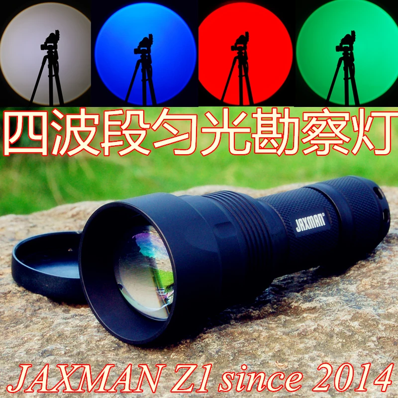 

JAXMAN 4 band RGB and White light Optical Zoom inspection flashlight