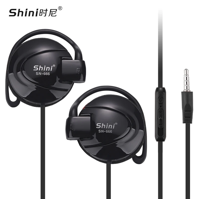 

Earphone 3.5mm Stereo Shini666 Ear Hook For Iphone Headset EarHook Earphone For Mp3 Player Computer Mobile Earphones