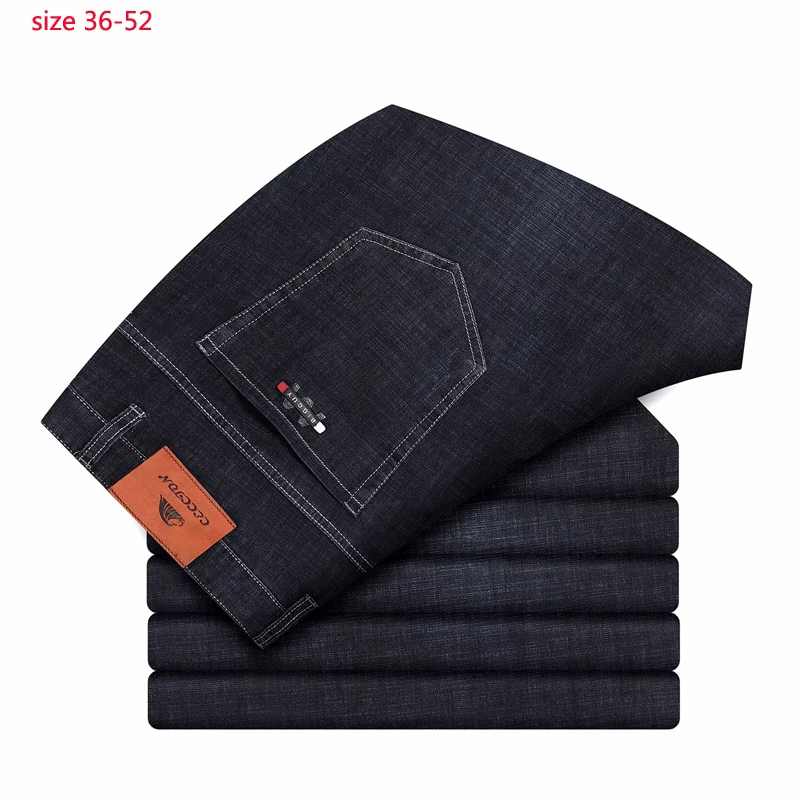 

2019 New Arrival Fashion Spring Summer Men Jeans Loose Full Length Casual Mens Super Large Plus Size 38 40 42 44 46 48 50 52