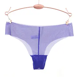 Ixuejie супер сексуальный дизайн низкая талия Прозрачный G String приманка тонкий сплошной T Back трусики для женщин дамы нижнее белье