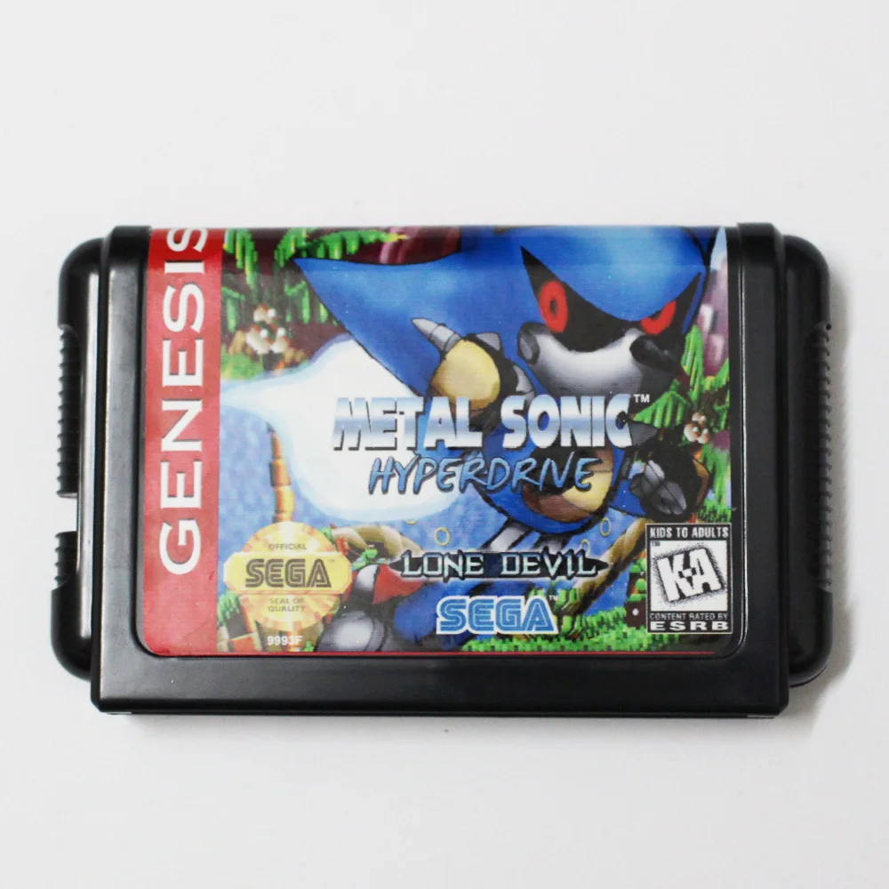 Металлическая звуковая гипердрайв 16 бит MD игровая карта для Sega Mega Drive Genesis|metal sonic