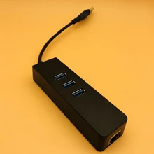 3 Порты USB 3,0 концентратор USB C до RJ45 адаптер Gigabit Ethernet LAN проводной сети 10/100/1000 Мбит/с для Windows, Mac