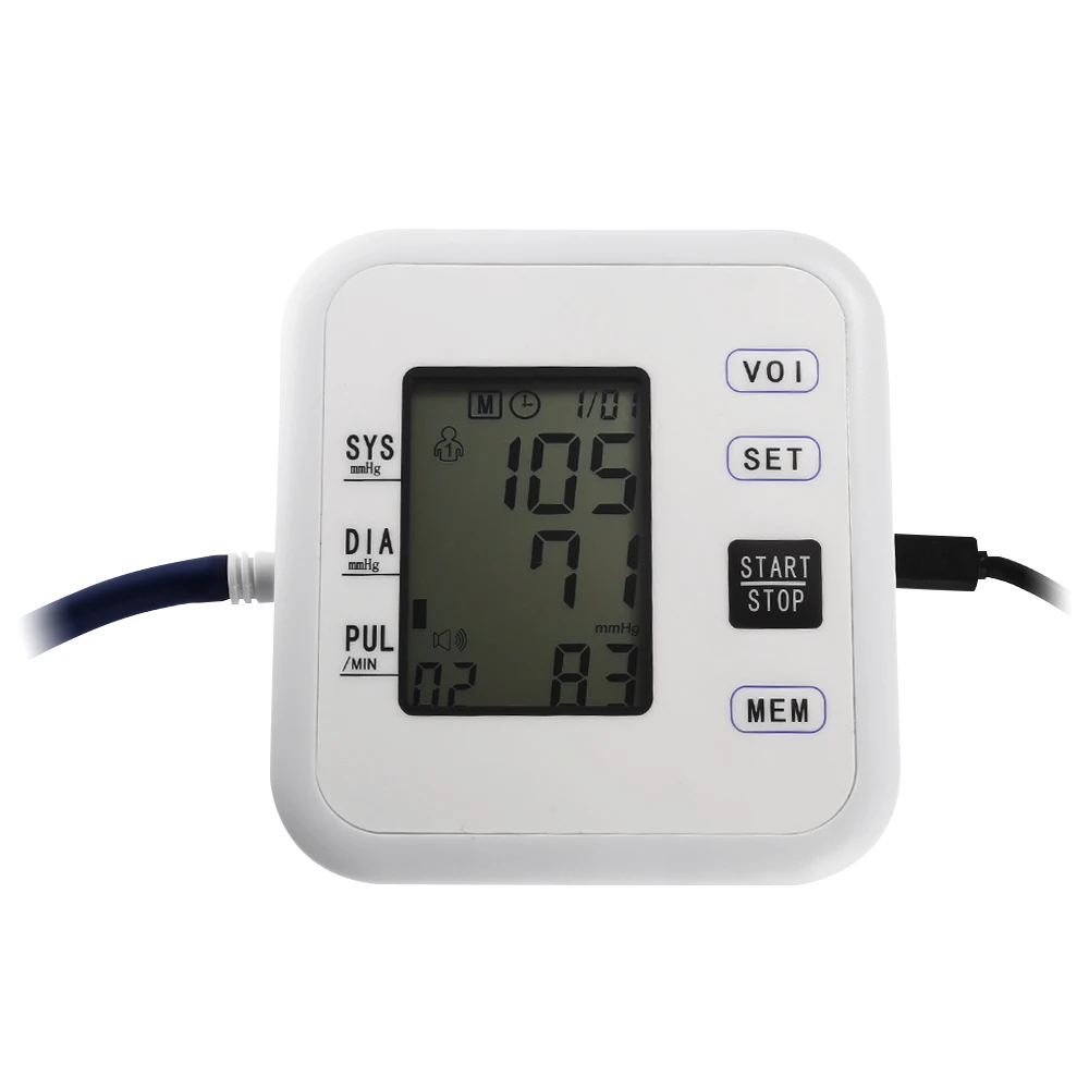 Gustala 2017 New Health Care Automatic Upper Arm Digital Blood Pressure Monitor Tonometer Meter LCD Display For Measuring Pulse
