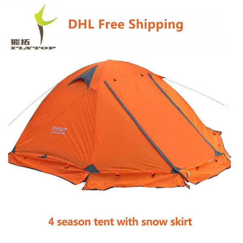 

DHL Free Shipping Flytop 4 Season Camping Tent Winter SnowStorm Resistant Double Layer Tents Ultralight Waterproof Tarp Shelter
