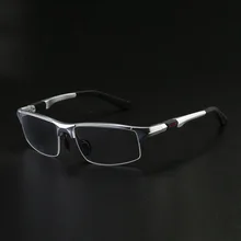 Ширина-145, мужские очки, очки из Сплава Al Mg с пружинными шарнирами, оправы для очков, брендовые оптические очки для близорукости, сферические оправы для очков